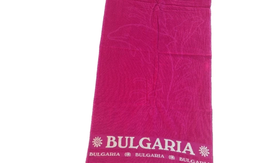 Плажни кърпи Хавлия за плаж Делфини цвят малина