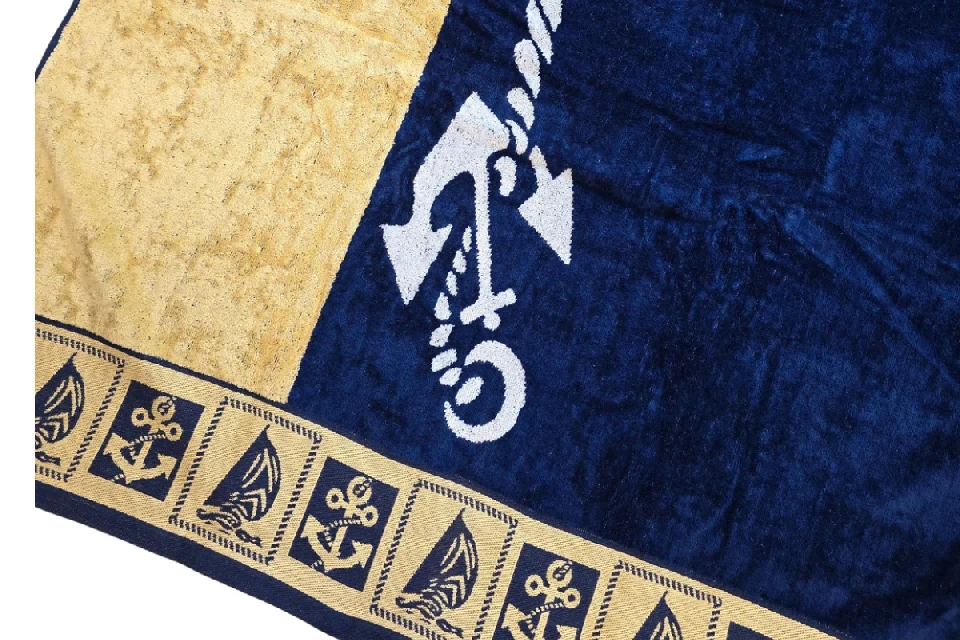 Плажни кърпи Луксозна плажна кърпа плюш 85/170 -  Египет котва